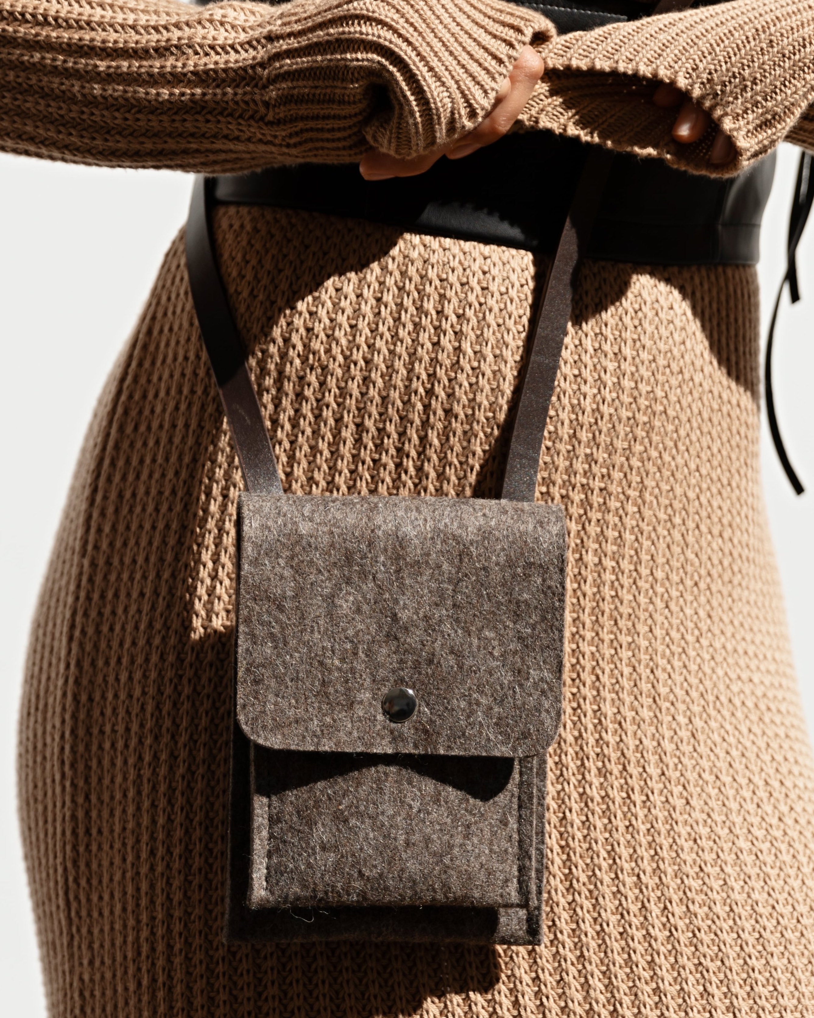 Felt crossbody bag on sale