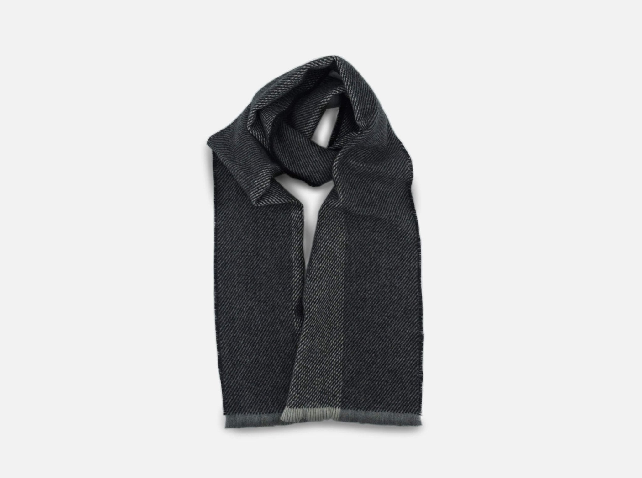 Black Uisce Lambswool Scarf - Cushendale Woollen Mills