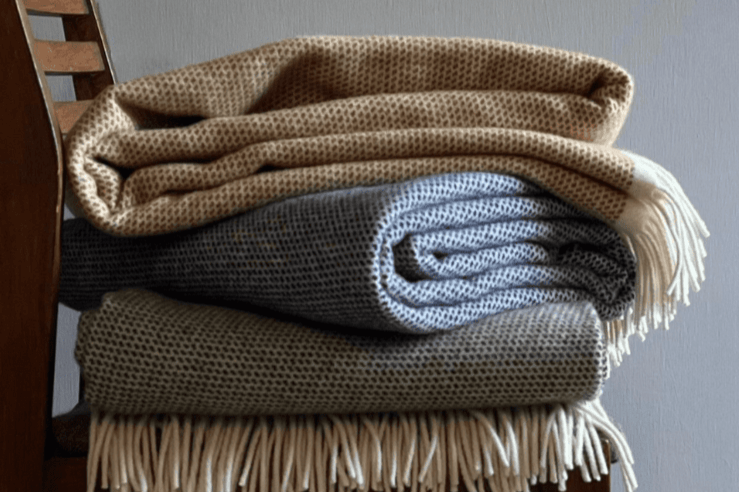 Autumn Duiske Lambswool Throw Blanket - Cushendale Woollen Mills