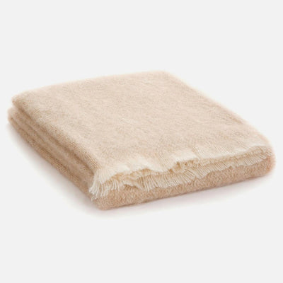 Fawn Mooneen Mohair Throw Blanket - Cushendale Woollen Mills