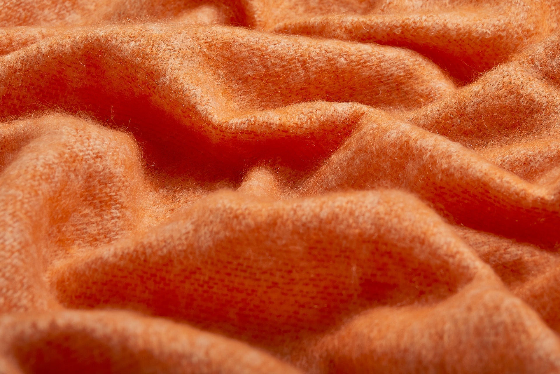 Tangerine Mooneen Mohair Throw Blanket - Cushendale Woollen Mills