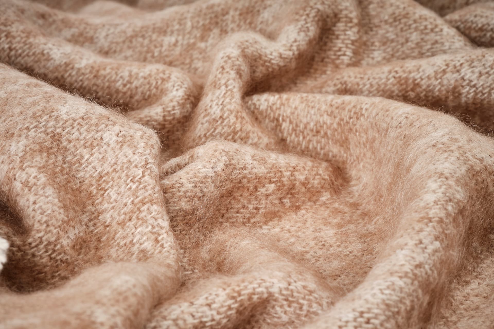 Cocoa Mooneen Mohair Throw Blanket - Cushendale Woollen Mills