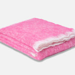 Raspberry Mooneen Mohair Throw Blanket - Cushendale Woollen Mills