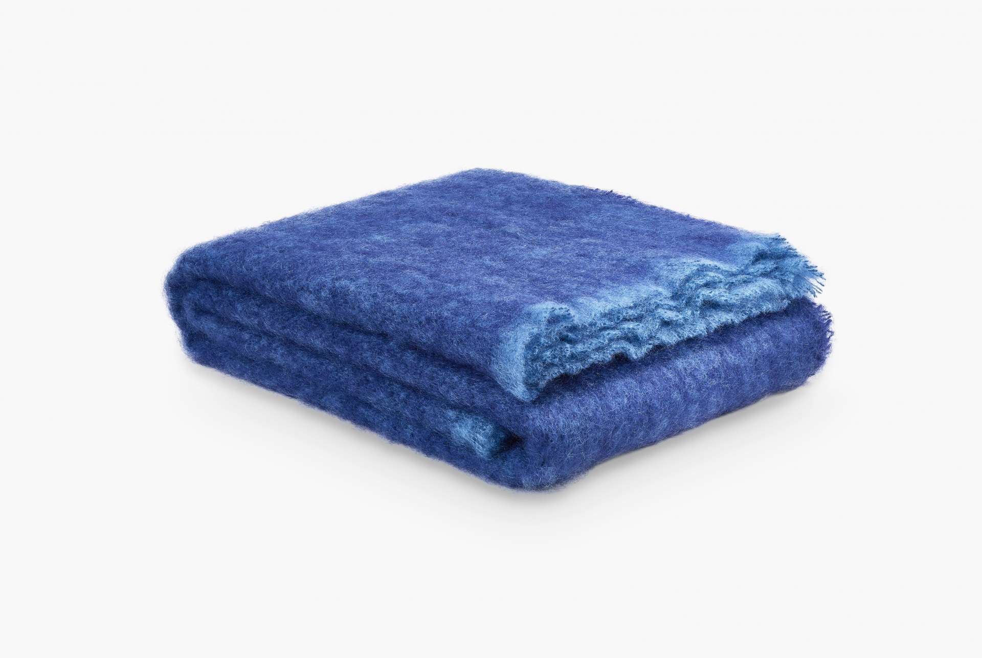 Navy Clash Mohair Throw Blanket Cushendale Woollen Mills