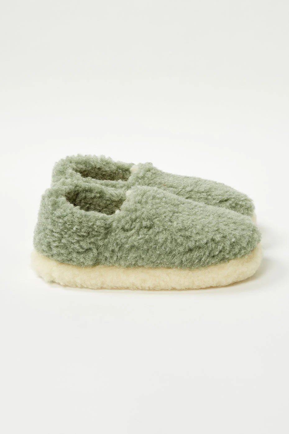Sage Green Wool Slippers - Cushendale Woollen Mills