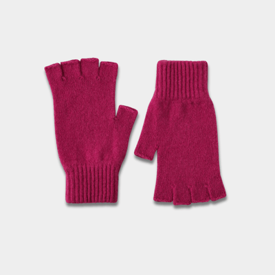 Red Currant Iona Fingerless Gloves - Cushendale Woollen Mills
