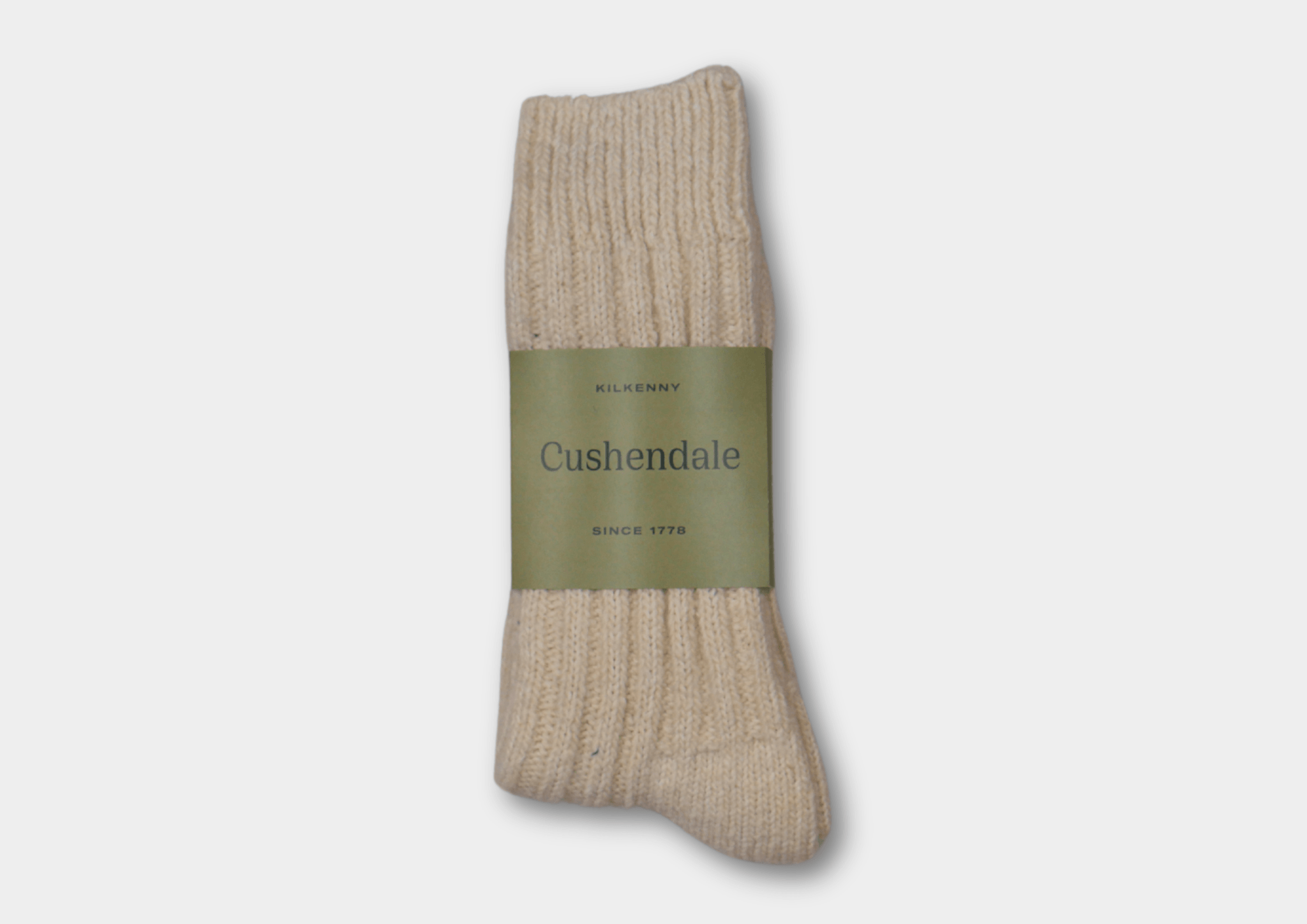 White Wool Socks - Cushendale Woollen Mills