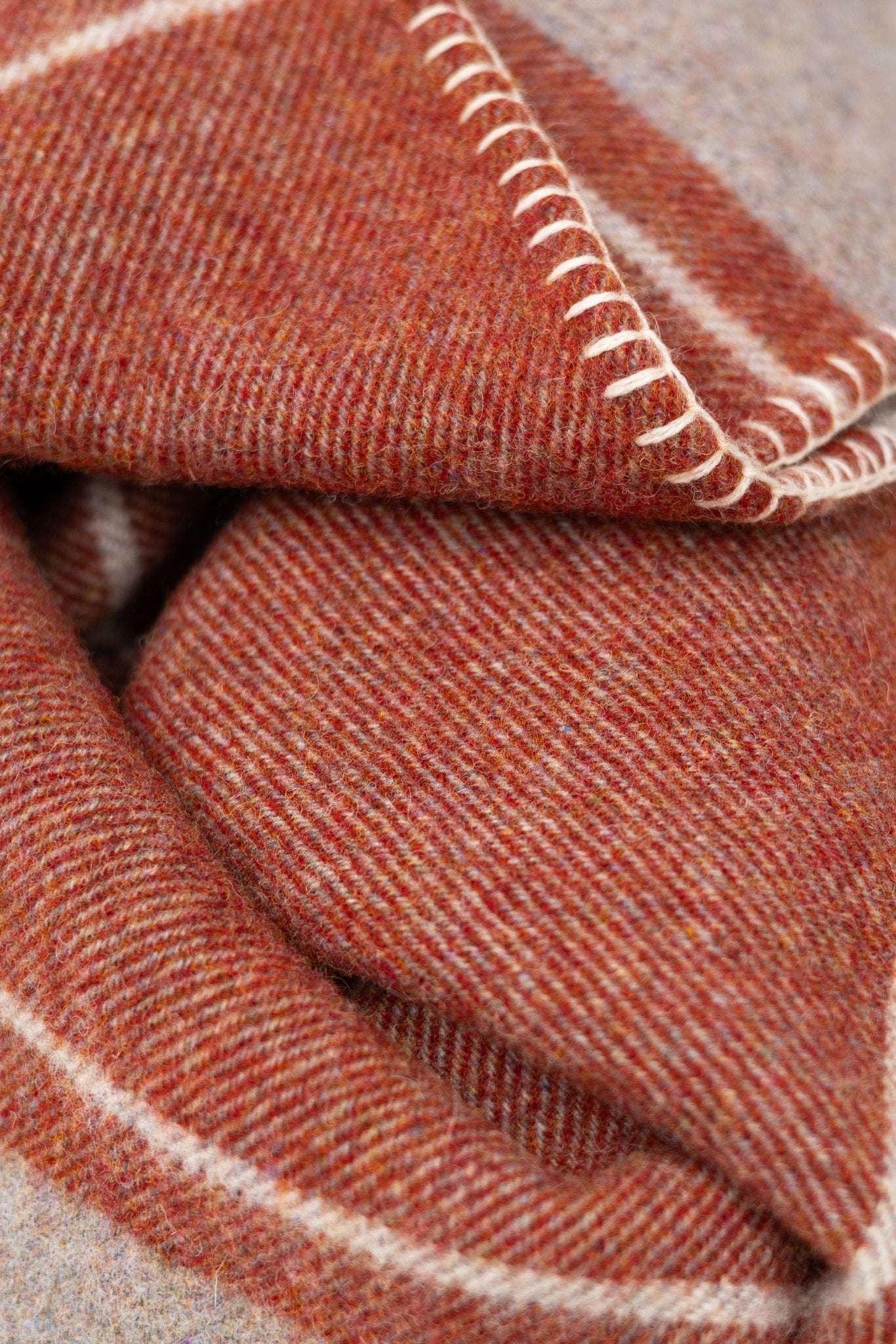 Cinnamon Lacken Irish Wool Bed Blanket - Cushendale Woollen Mills