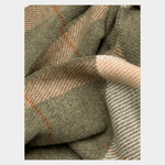 Sage/Ecru Mullins Merino Lambswool Scarf - Cushendale Woollen Mills