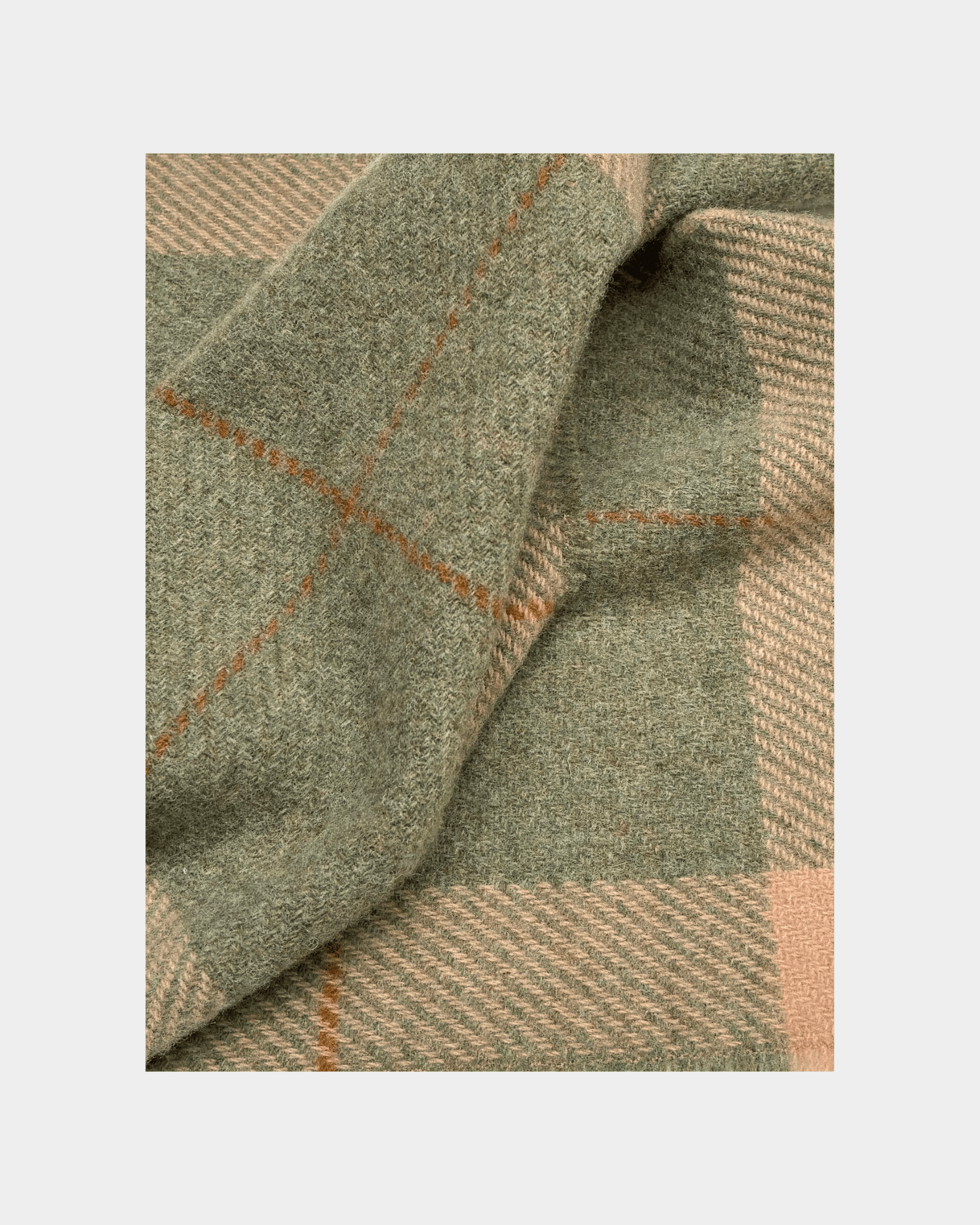 Sage/Fawn Mullins Merino Lambswool Scarf - Cushendale Woollen Mills