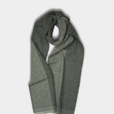 Moss/Grey Tweed Merino Lambswool Scarf - Cushendale Woollen Mills
