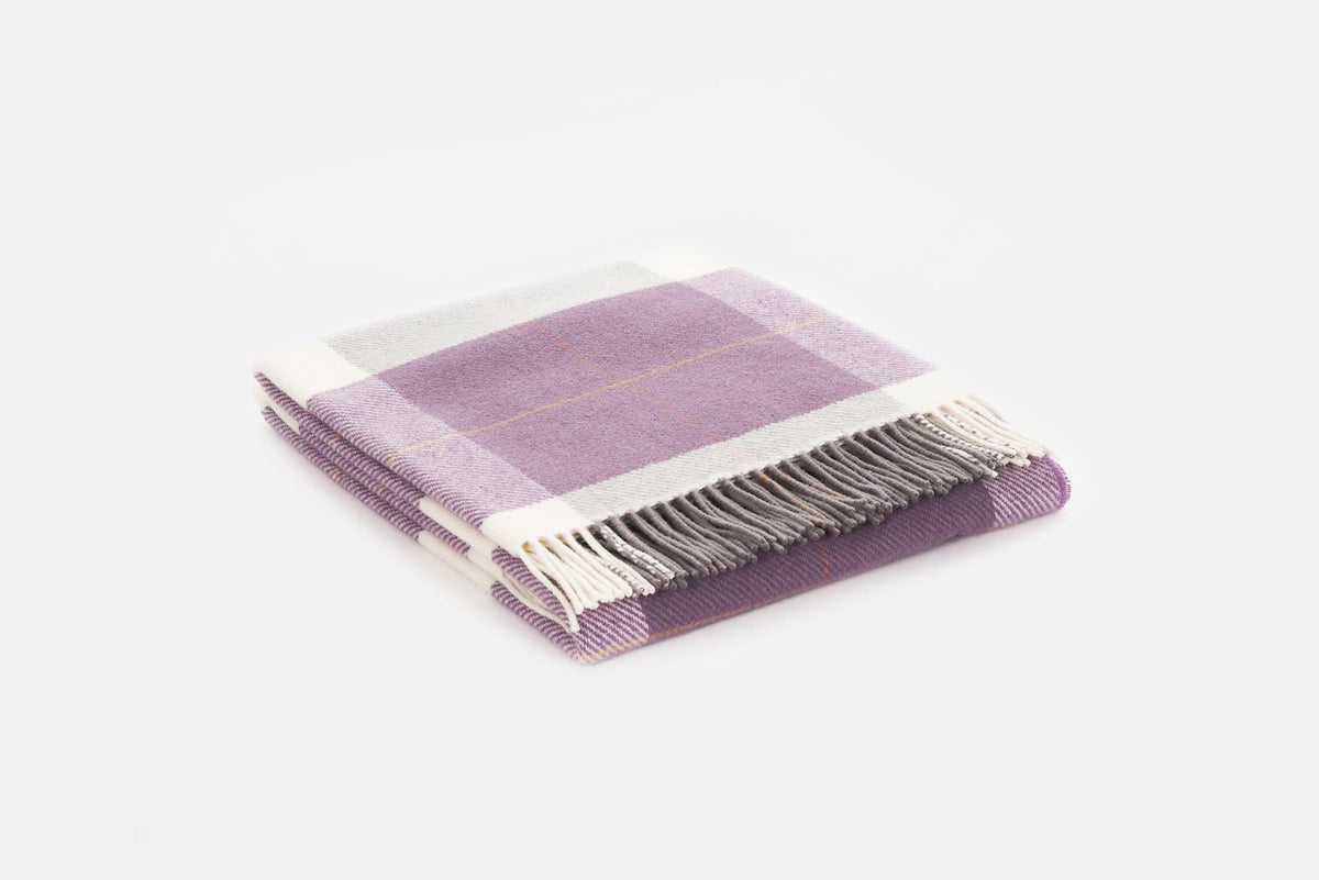 Grape Glynn Lambswool Throw Blanket - Cushendale Woollen Mills