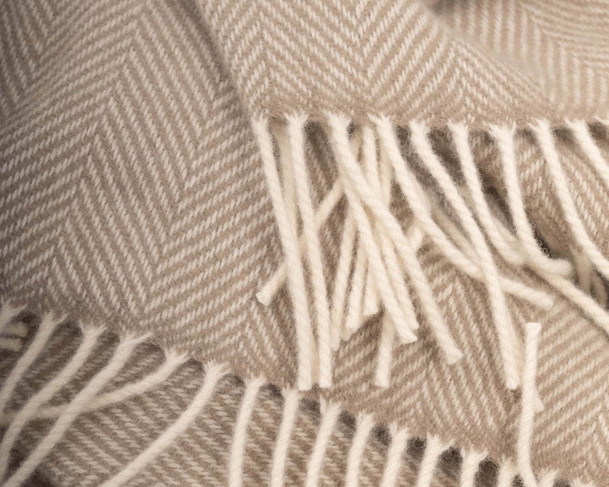 Loam Aclare Lambswool Throw Blanket - Cushendale Woollen Mills