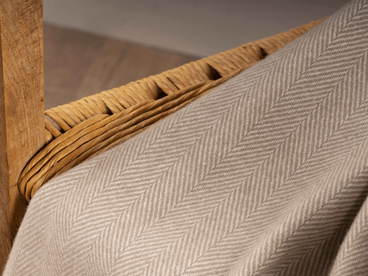 Loam Aclare Lambswool Throw Blanket - Cushendale Woollen Mills