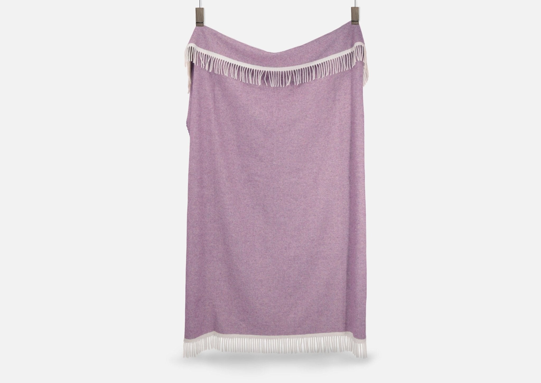 Mauve Duiske Lambswool Throw Blanket - Cushendale Woollen Mills