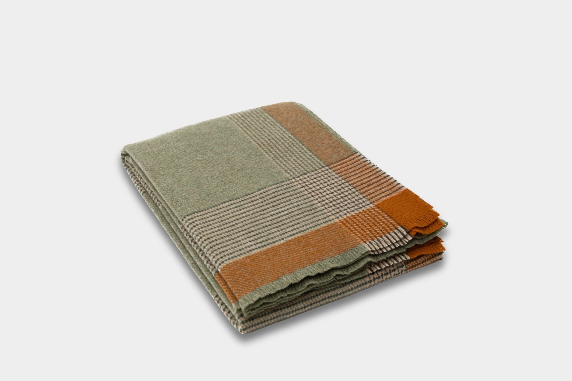 Fern Heron Lambswool Throw Blanket - Cushendale Woollen Mills