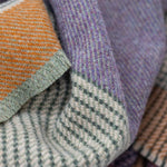 Heather Stripe Heron Lambswool Throw Blanket - Cushendale Woollen Mills