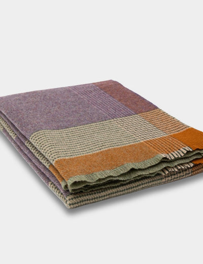 Heather Heron Lambswool Throw Blanket - Cushendale Woollen Mills