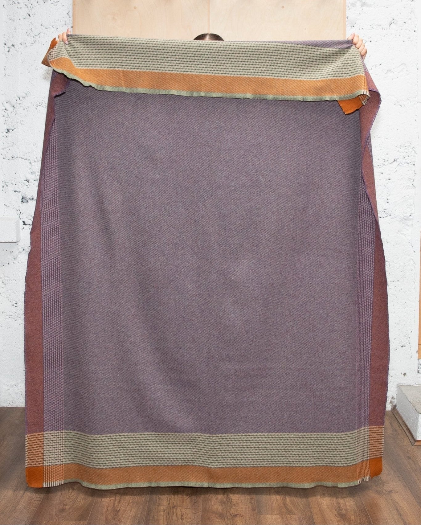 Heather Heron Lambswool Throw Blanket - Cushendale Woollen Mills