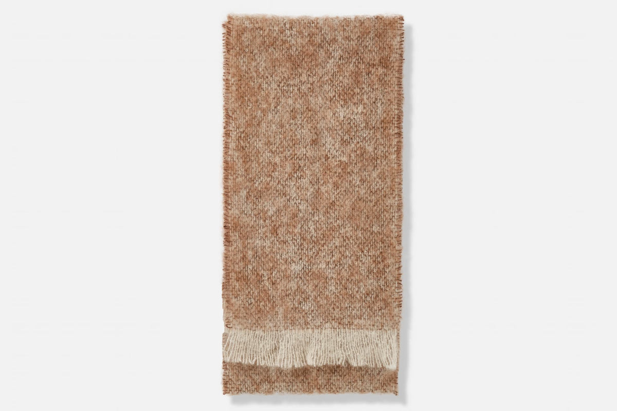 Cocoa Mooneen Mohair Scarf - Cushendale Woollen Mills