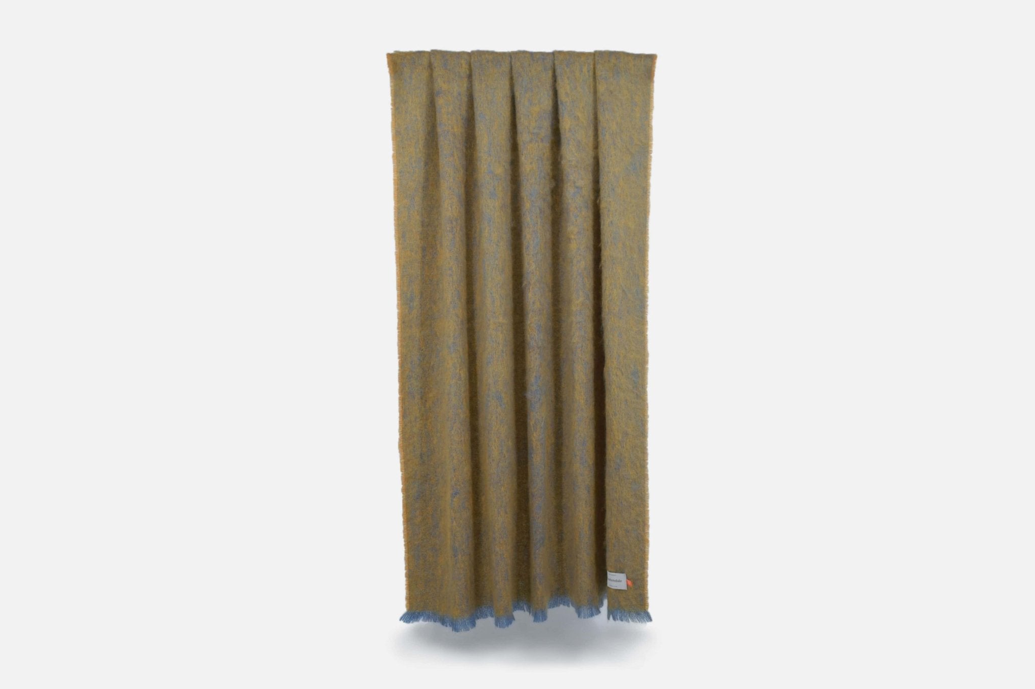 Ochre Clash Mohair Throw Blanket - Cushendale Woollen Mills