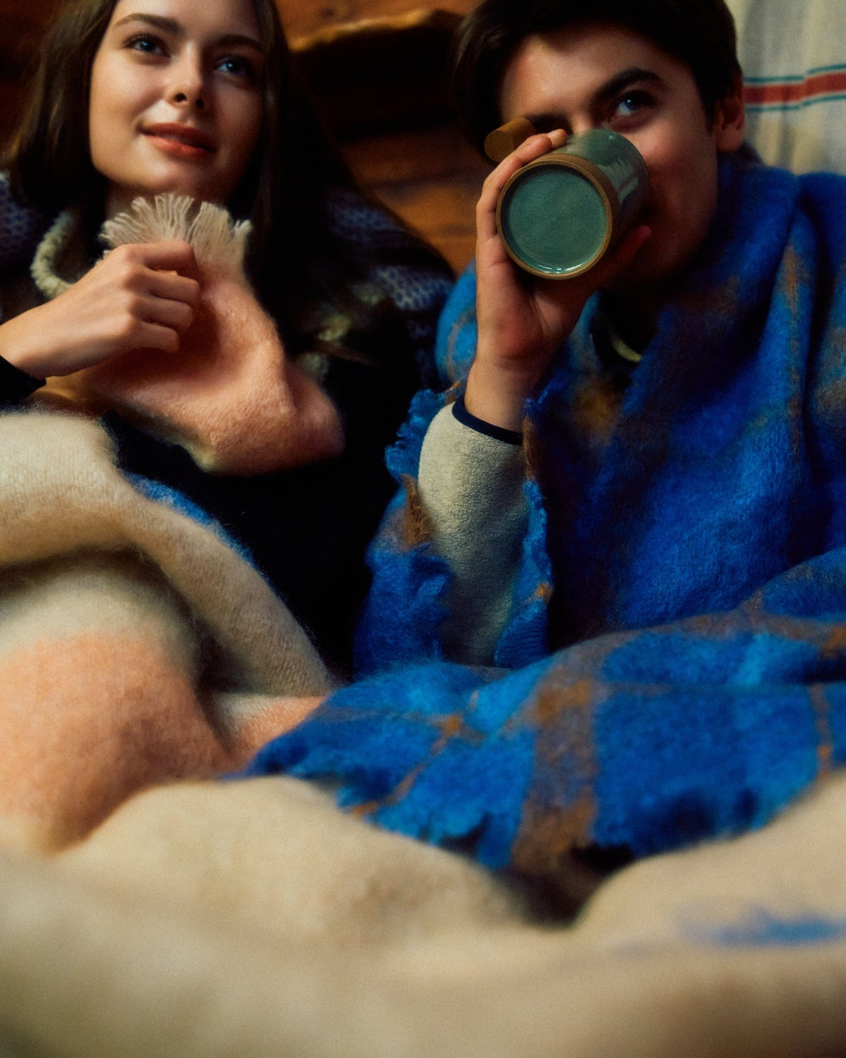 Bluebird Drumin Mohair Throw Blanket - Cushendale Woollen Mills