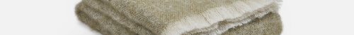 Olive Mooneen Mohair Throw Blanket - Cushendale Woollen Mills