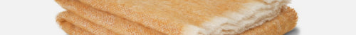 Ochre Mooneen Mohair Throw Blanket - Cushendale Woollen Mills