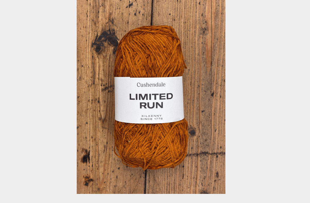 Ochre Chenille Yarn - Cushendale Woollen Mills